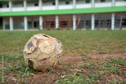 old ball on field