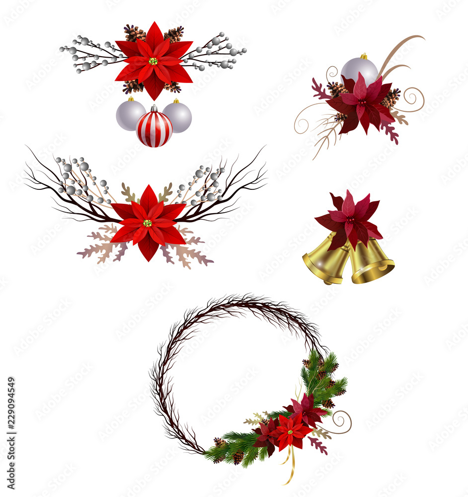 Naklejka premium Christmas elements for your designs