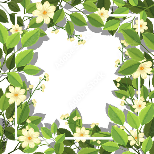 Flower and leaf boarder