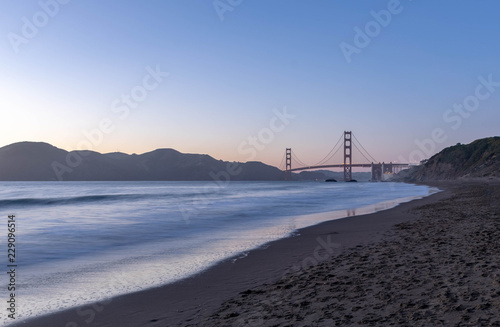 Photography Stretching a mile below the rugged cliffs on the Presidio’s western shoreline, Baker Beach’s spectacular outside-the-Gate views of the Bridge and the Marin Headlands are unsurpassed