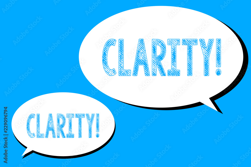 Word writing text Clarity. Business concept for quality of being easy to see or hear sharpness of image sound. Word writing text Clarity. Business concept for quality of being easy to see or hear sharpness of image sound.