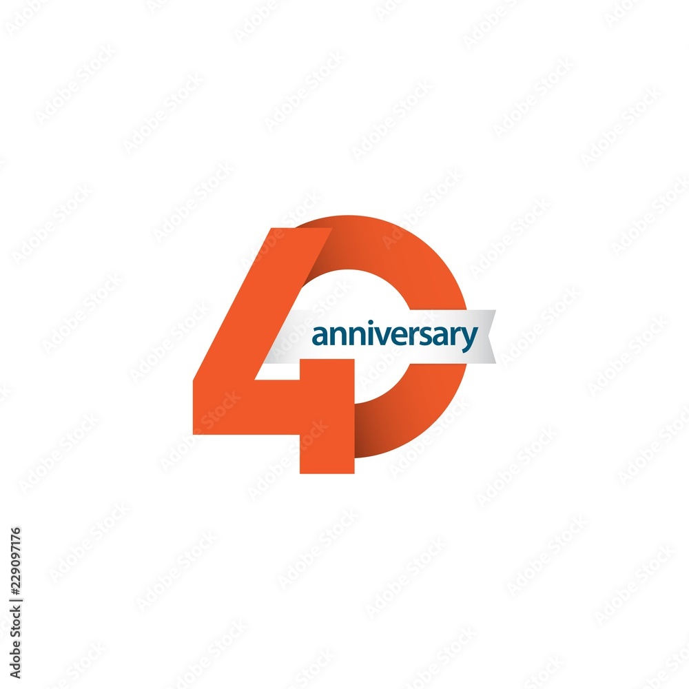 40 Year Anniversary Vector Template Design Illustration 40 Year Anniversary Vector Template Design Illustration