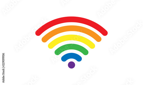 6 colors rainbown wireless sign 