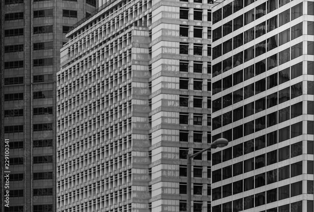 modern building exterior, architecture, close up with black and white color modern building exterior, architecture, close up with black and white color
