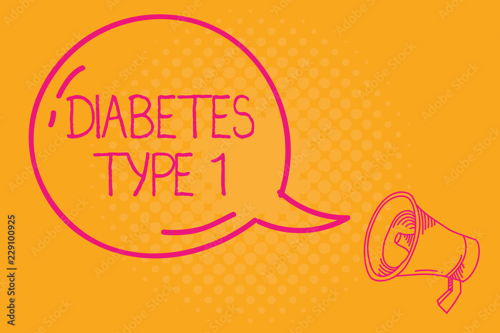 Conceptual hand writing showing Diabetes Type 1. Business photo text condition in which the pancreas produce little or no insulin.