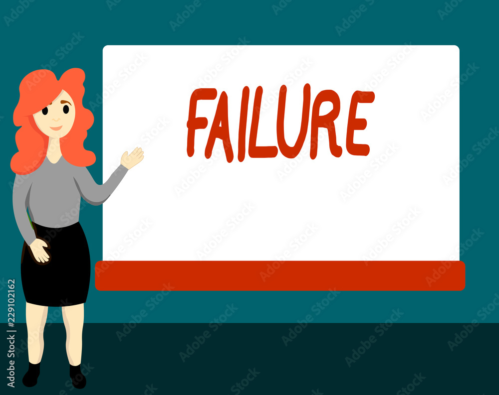 Handwriting text Failure. Concept meaning neglect or omission expected required action lack of success. Handwriting text Failure. Concept meaning neglect or omission expected required action lack of success.
