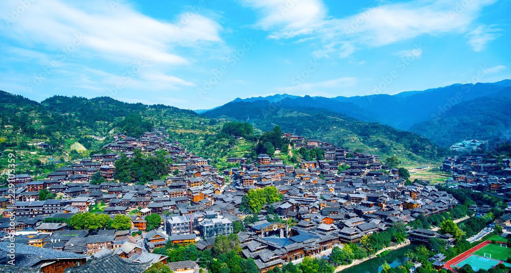 Miao villages in Guizhou, China..