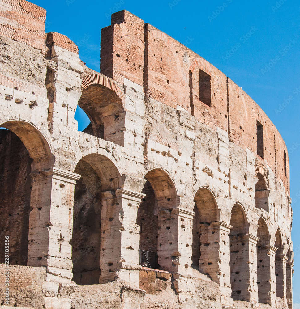 Inside view of the Colosseum in Rome
