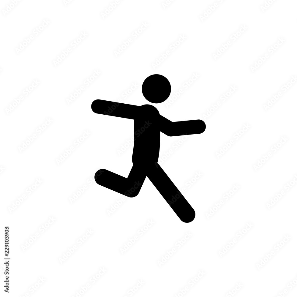 happy, run icon. Element of walking and running people icon for mobile concept and web apps. Detailed happy, run icon can be used for web and mobile