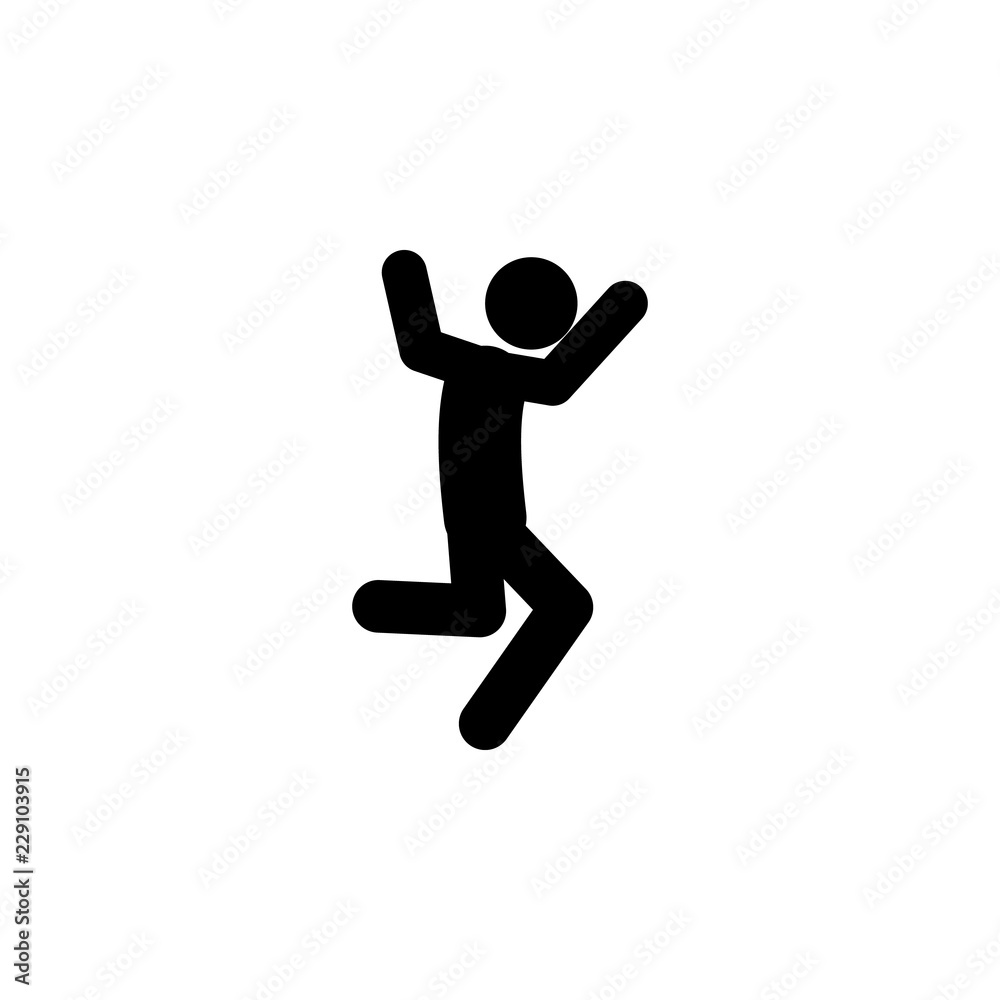 jump, man icon. Element of walking and running people icon for mobile concept and web apps. Detailed jump, man icon can be used for web and mobile