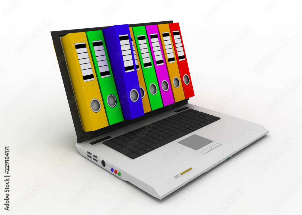 laptop and files laptop and files