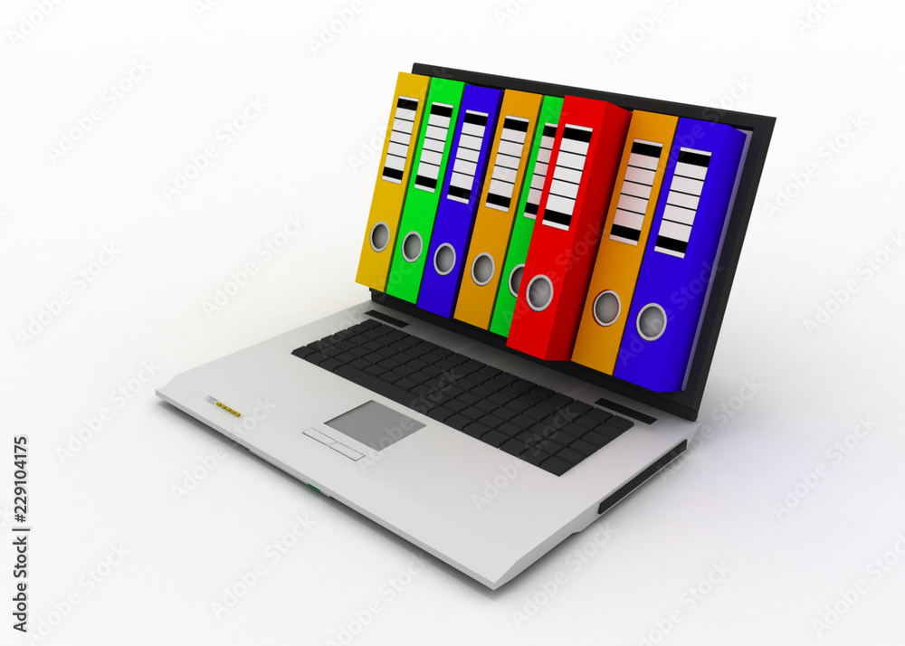 laptop and files laptop and files