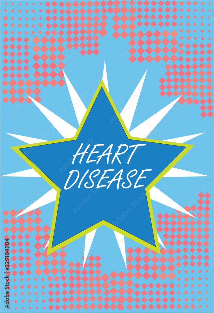 Word writing text Heart Disease. Business concept for Heart disorder Conditions that involve blocked blood vessels. Word writing text Heart Disease. Business concept for Heart disorder Conditions that involve blocked blood vessels.