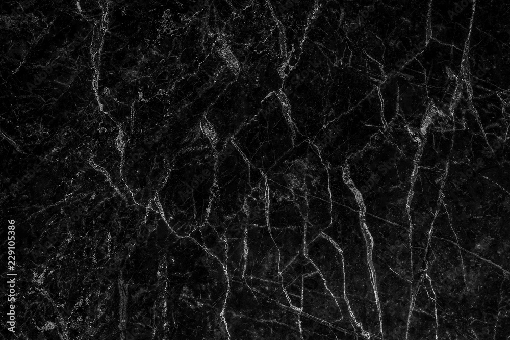 Black marble texture in veins patterns abstract background