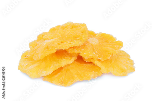 dried pineapple isolated on white background