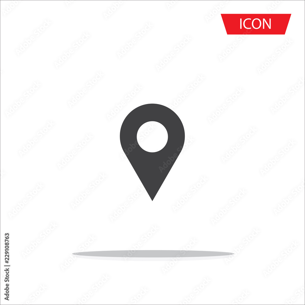 Location icon vector. Pin sign Isolated on white background.