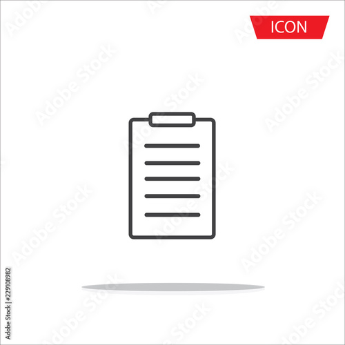 Checklist line vector icon,Clipboard vector icon on white background © kitti