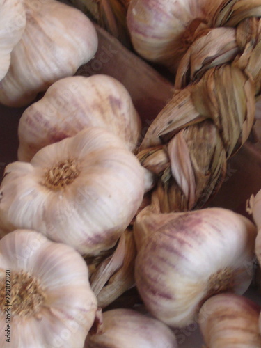 garlic on the market