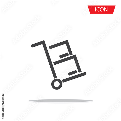 handcart icon vector for web site and application on white background.