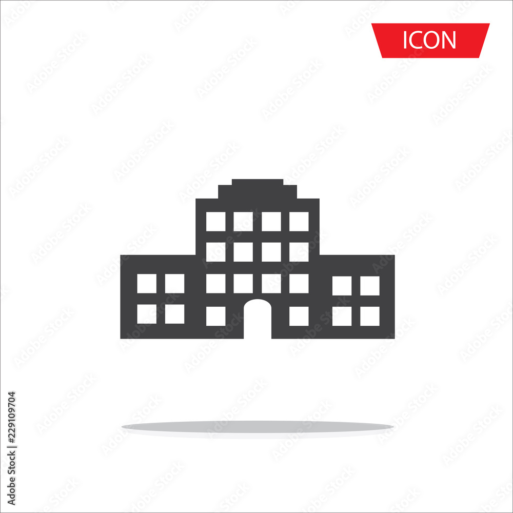 buildings vector icon, real estate symbol. Modern on white background.