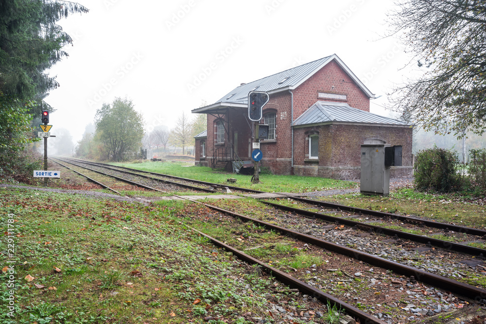 Fototapeta premium station along the railway