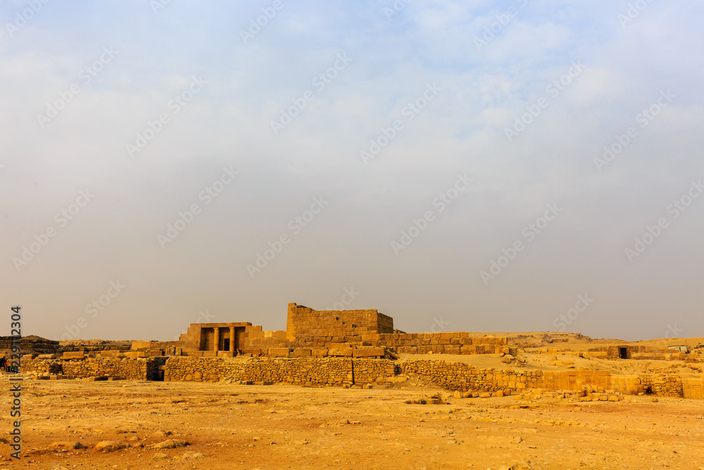 Ansient buildings near pyramids