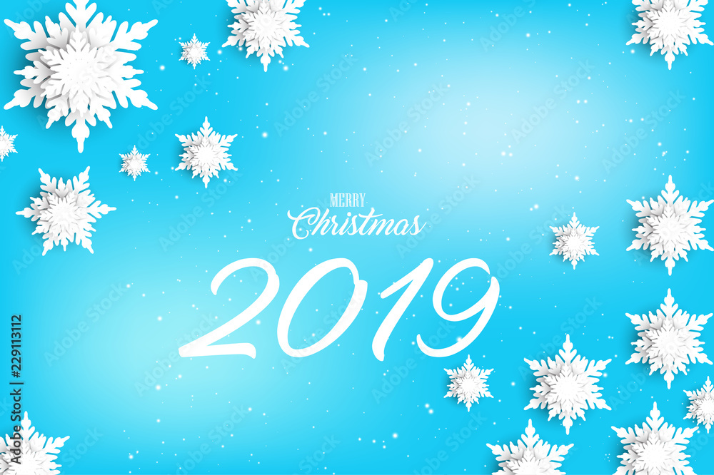 Christmas greeting card template blue background with snow Christmas greeting card template blue background with snow