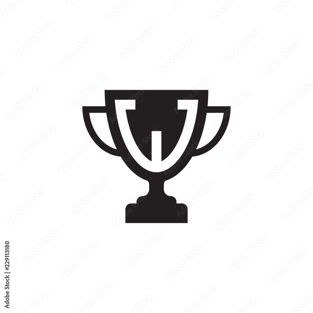 initial letter W logo trophy vector initial letter W logo trophy vector