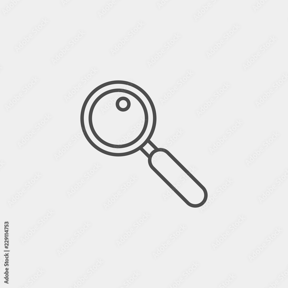 Magnifier flat vector icon. Search flat vector icon