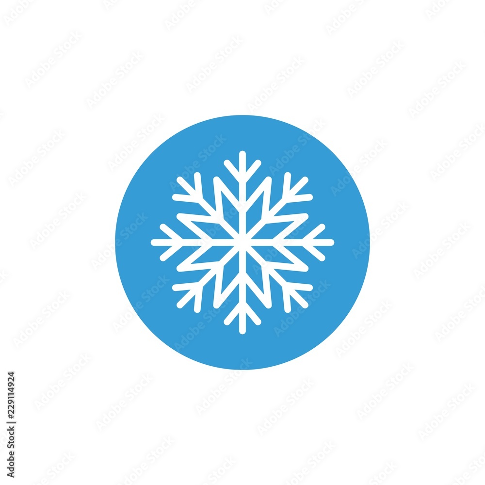 Snowflake flat vector icon. Winter flat vector icon Snowflake flat vector icon. Winter flat vector icon