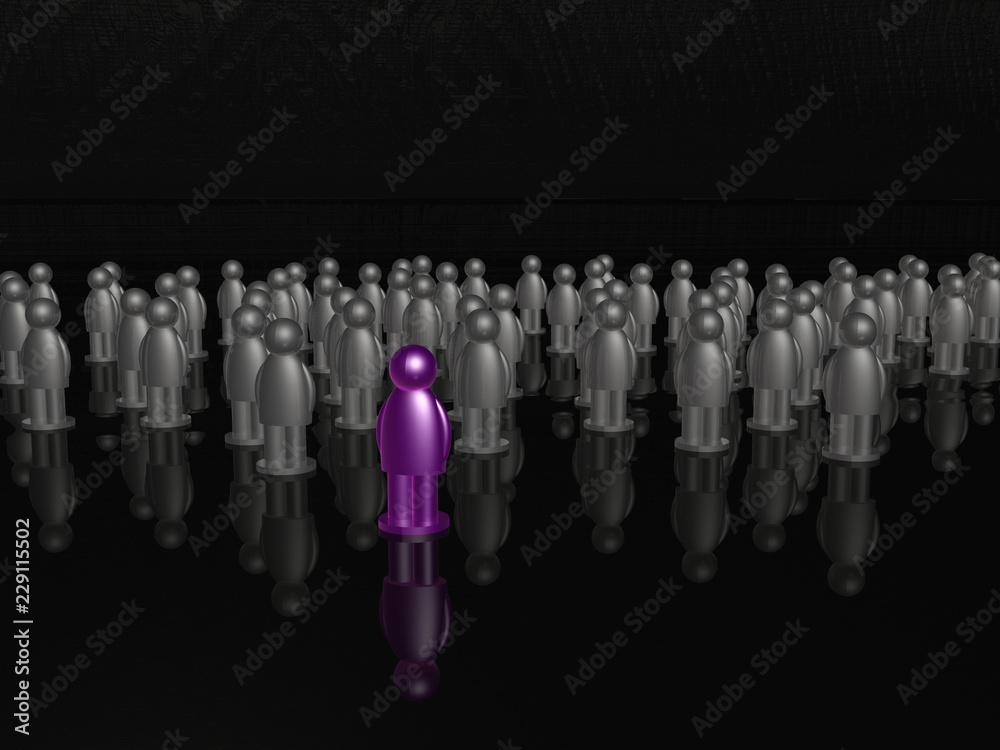 Naklejka premium Violet and grey mans