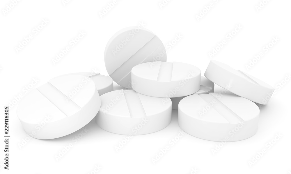Pills isolated on white background Pills isolated on white background