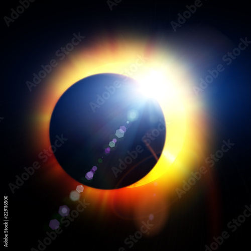 Fototapeta Naklejka Na Ścianę i Meble -  Solar Eclipse Illustration