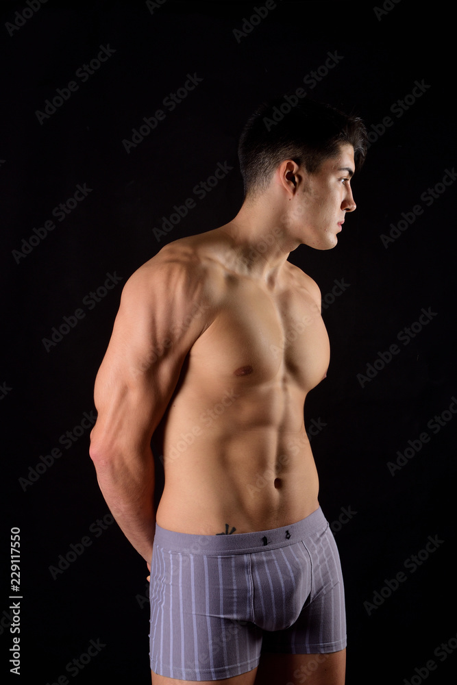 portrait of a man without clothes black background portrait of a man without clothes black background
