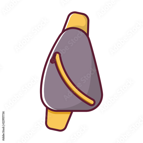 Vector cartoon flat backpack, sport suitcase background