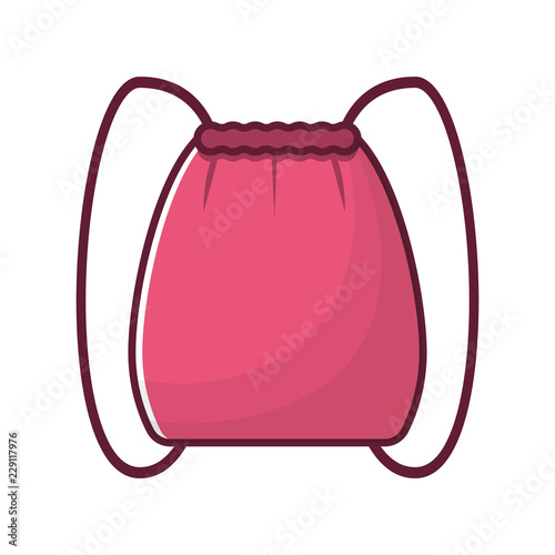 Vector cartoon flat backpack, sport suitcase background
