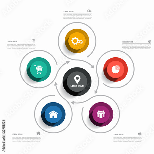 Infographic design template with place for your data. Vector illustration.