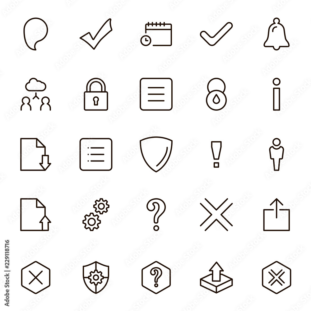 Interface icon set