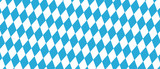 German Munich Beer Festival Oktoberfest - Diamond Shaped Background - Blue And White Vector Illustration