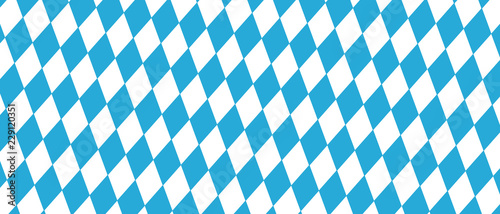 German Munich Beer Festival Oktoberfest - Diamond Shaped Background - Blue And White Vector Illustration