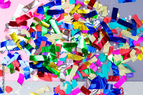 Colorful bright confetti and sparkles. Backgrounds