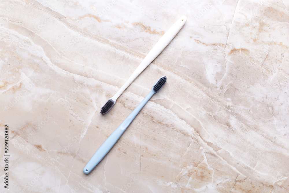 Toothbrushes on the table Toothbrushes on the table