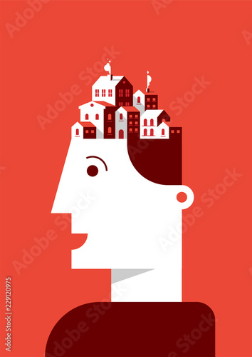 Dream City Flat Design Concept