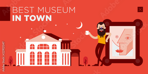 Museum Web Header Icon Design