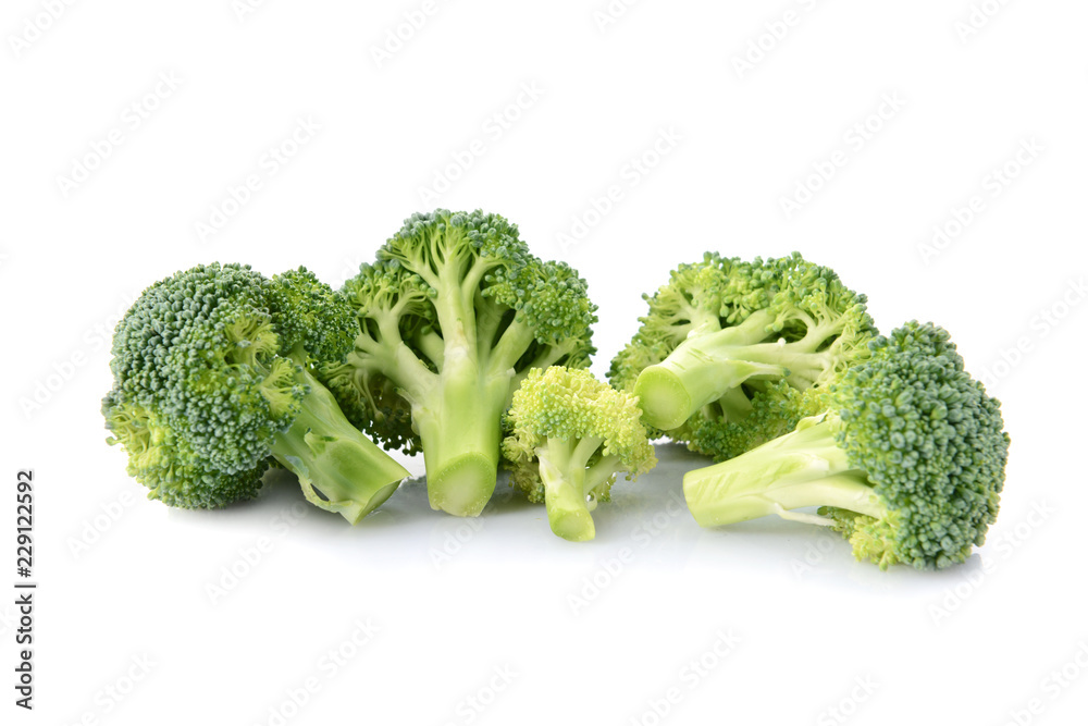 Fresh broccoli on white background Fresh broccoli on white background