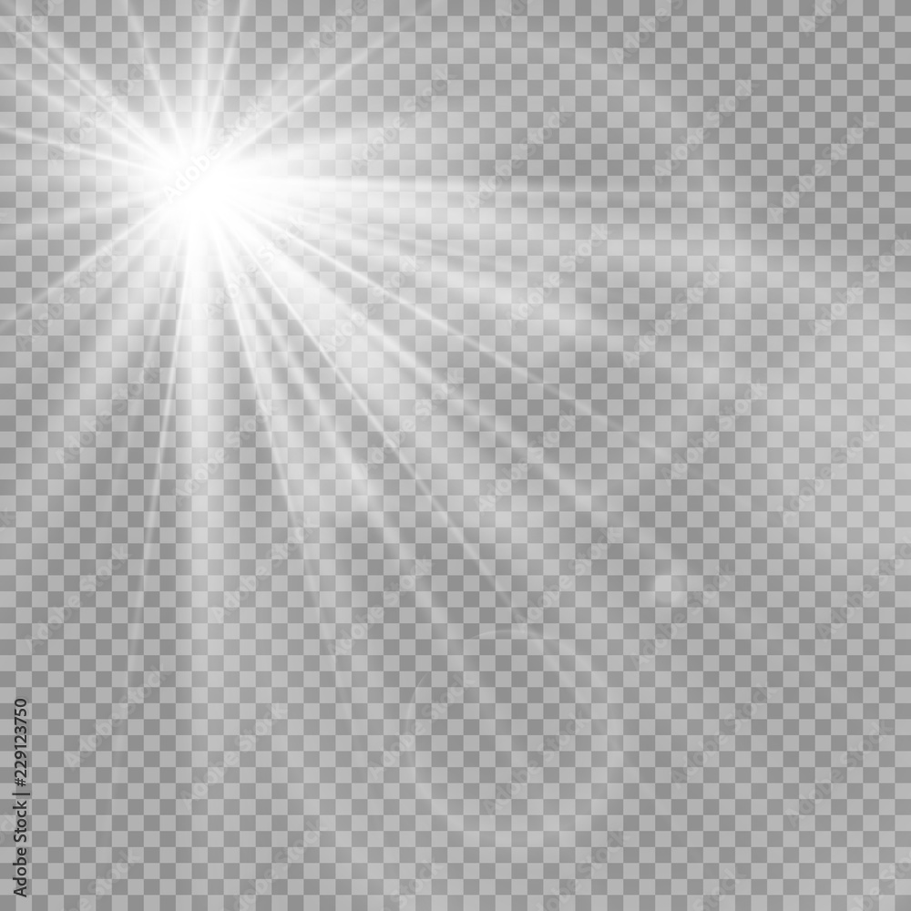 Spotlights. Light sources, concert lighting. Vector illustration