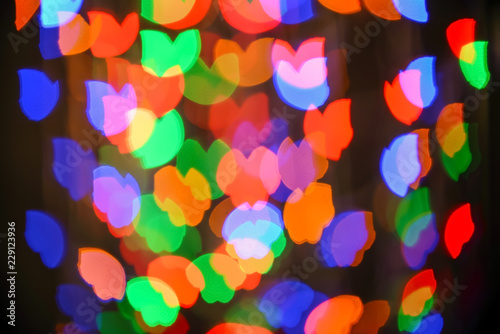 Colorful tulip shaped bokeh...