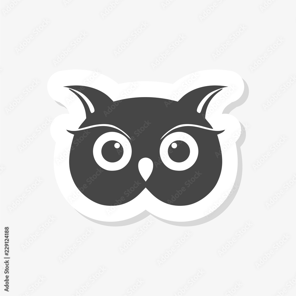 Owl Logo Template, Owl sticker