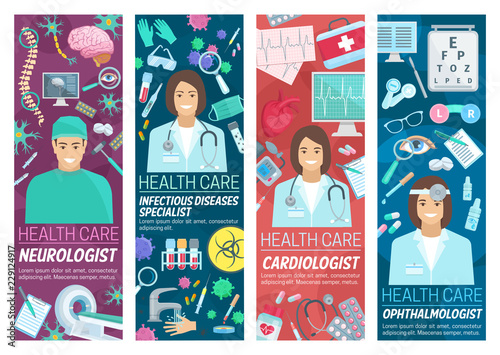 Neurology, cardiology and ophthalmology medicine