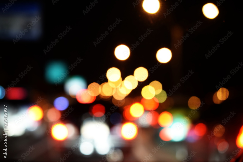 bokeh night light abstract background